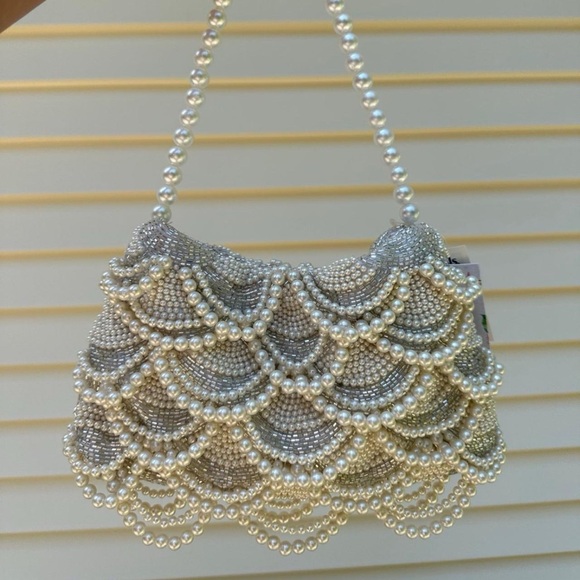 American Vintage Handbags - TJ Maxx Marshall’s viral Pearl Beaded Shoulder Bag with intricate detail